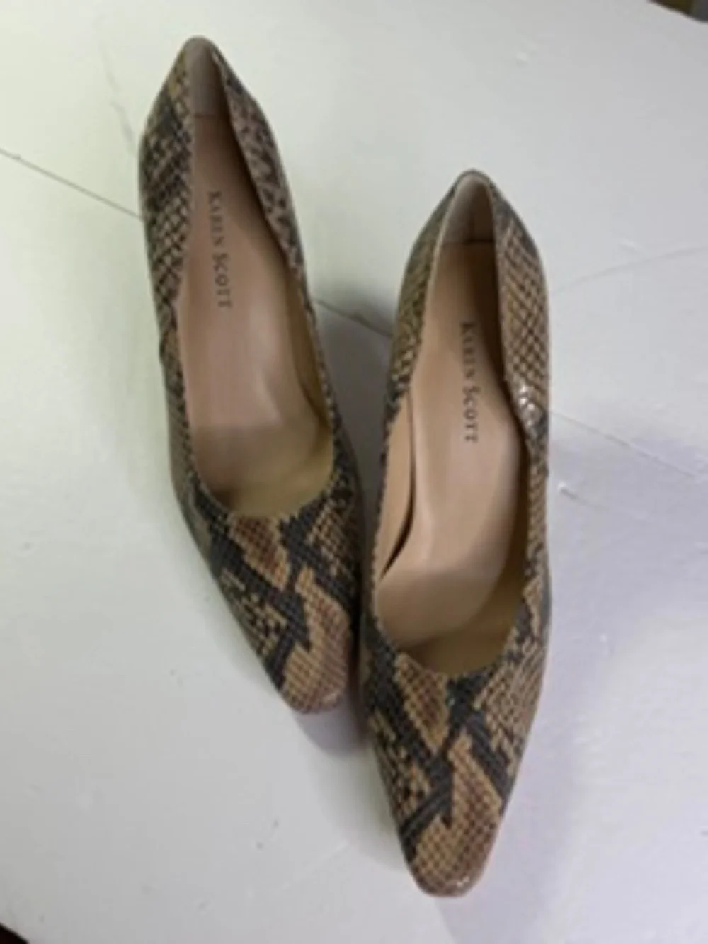 NWOT Karen Scott Faux Snakeskin Stiletto Heel Pointed Toe Dress Pumps Size 7.5 - Picture 2 of 7